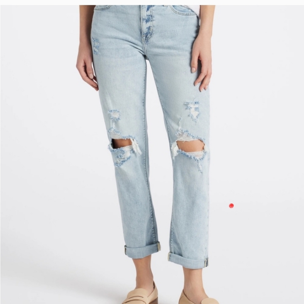Studio Blue Distressed Boyfriend Jeans | Light Denim | Size 29